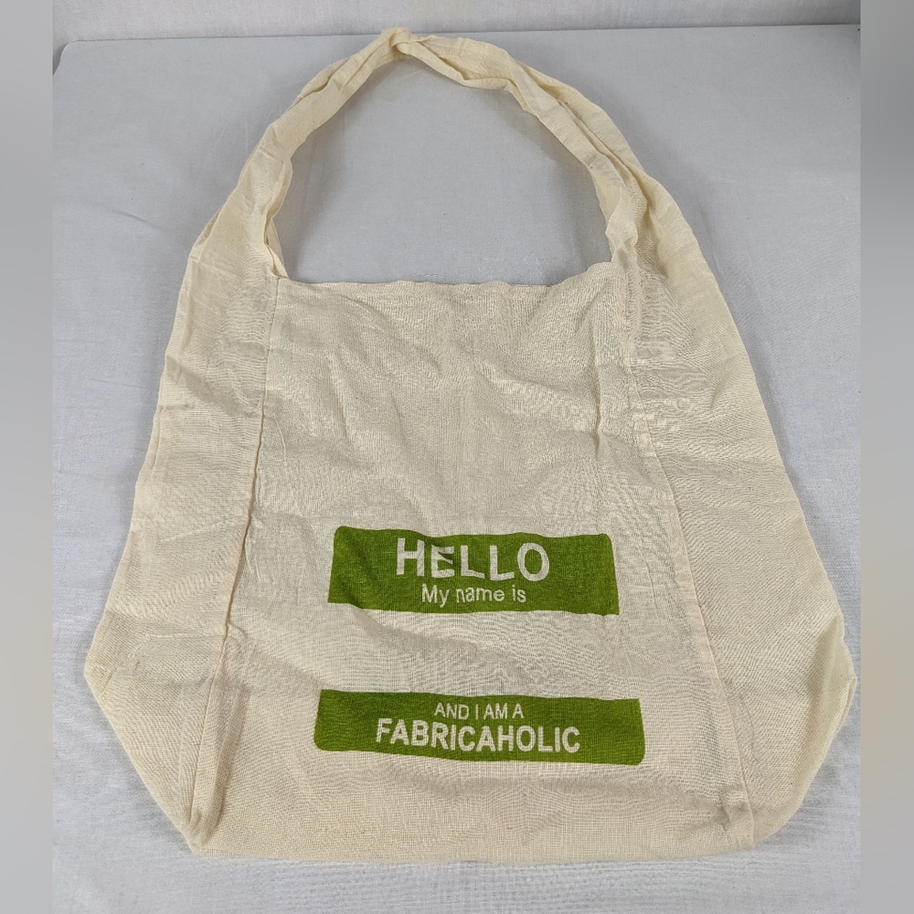 Moda Home Fabrics 100% Cotton Reusable Bag Fabric Hello My Name Is Fabricaholic